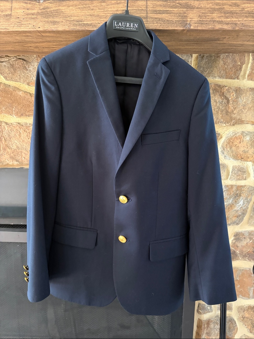 Boys Lauren Ralph Lauren Navy Two-Button Blazer